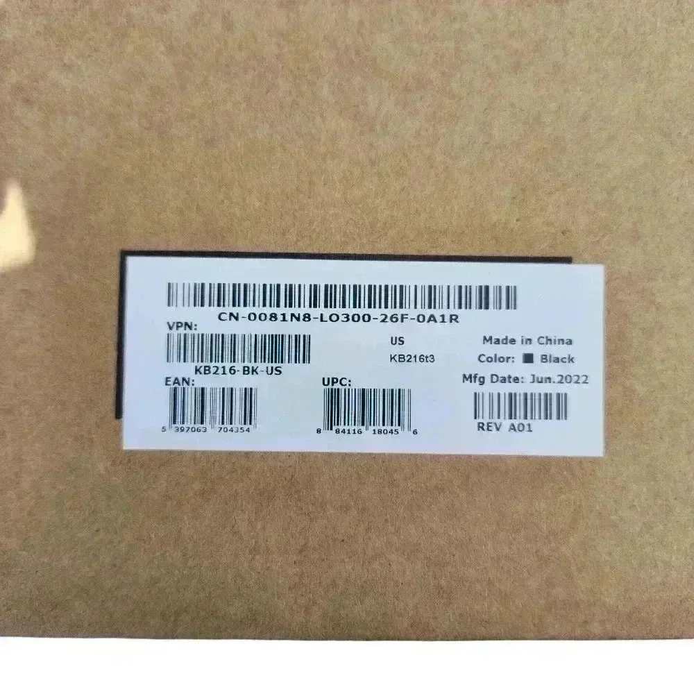 Dell Multimedia Keyboard Model KB216t3 Black